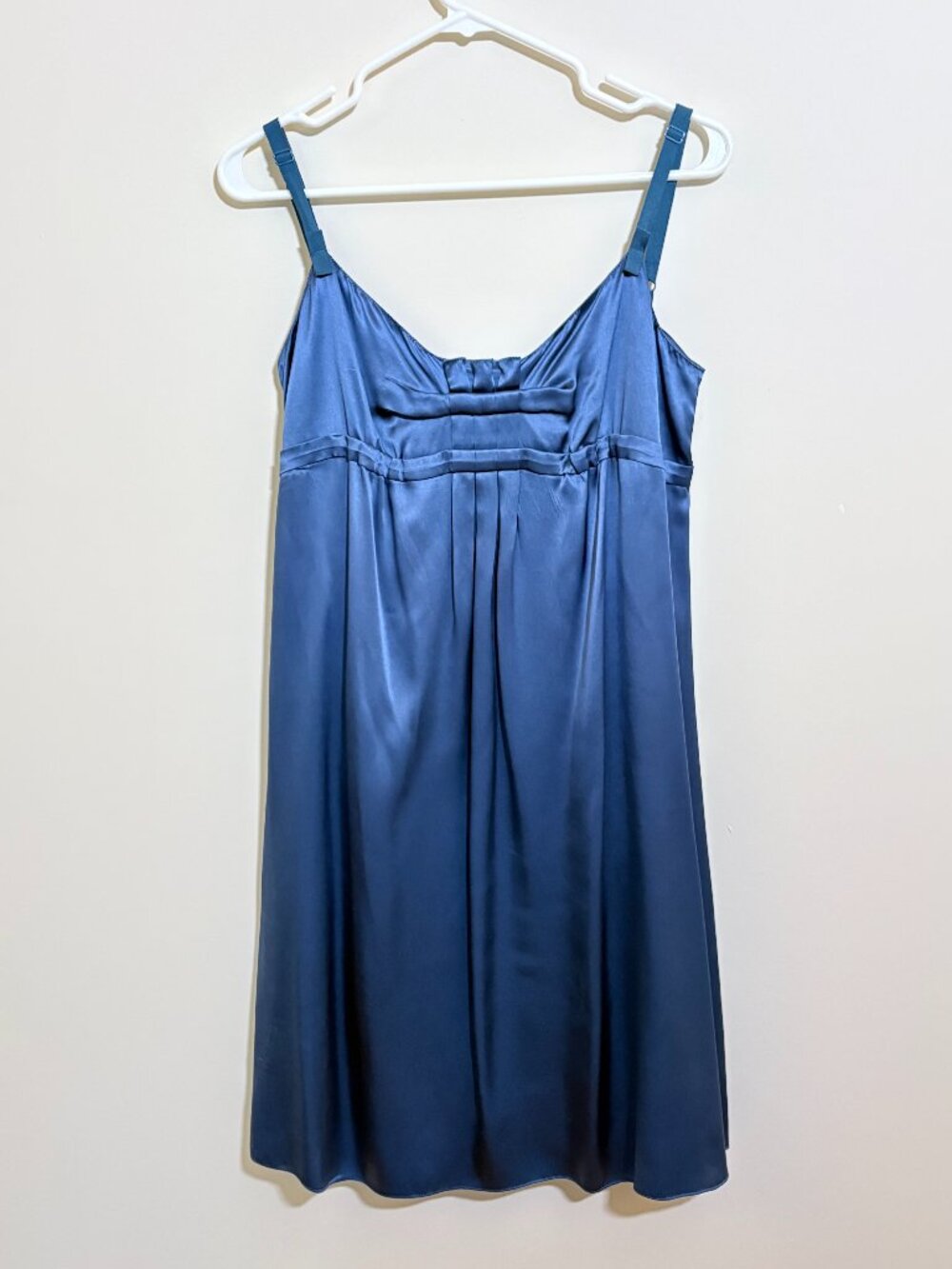 Studio M 100% Silk Blue Slip Dress